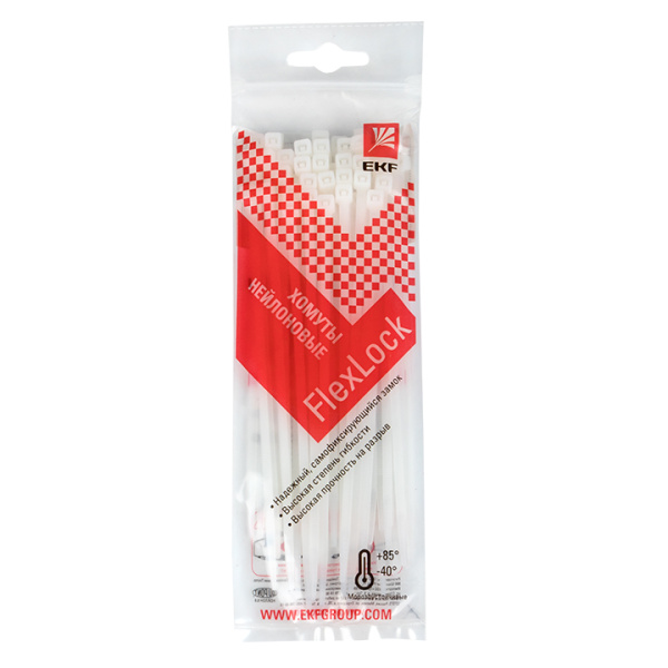 Купить EKF PROxima Хомут P6.6 стандартный (б), 3.6x150 (100шт) FlexLock