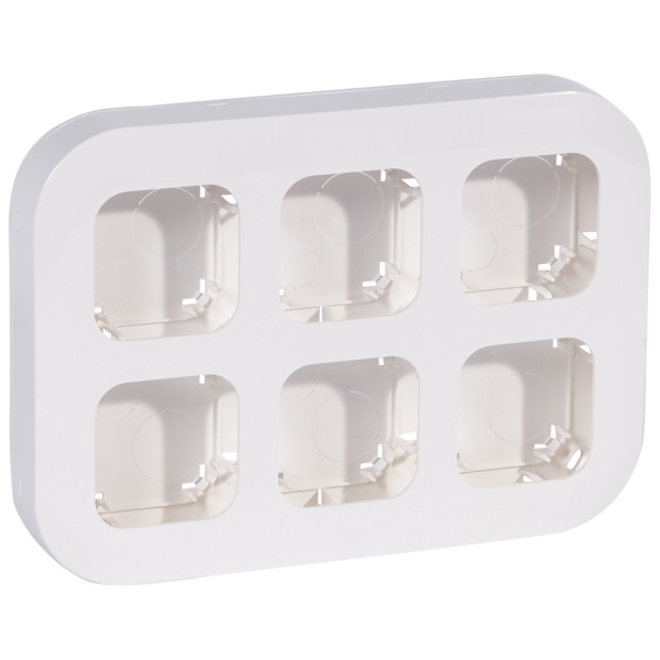 Legrand Quteo Белый 6 постов Рамка для наружнего монтажа 782296