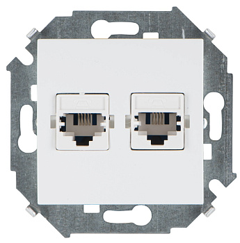 Simon 15 Белая Розетка ТЛФ 2-ая RJ11, винт.зажим 1591589-030