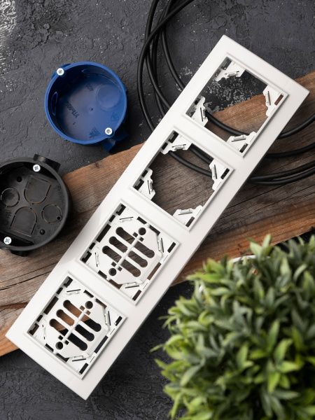 Купить EKF Basic Минск Белый Рамка 4-ая горизонтальная