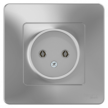 Systeme Electric Blanca внутр Алюминий Розетка б/з без шторок 16А, 250В