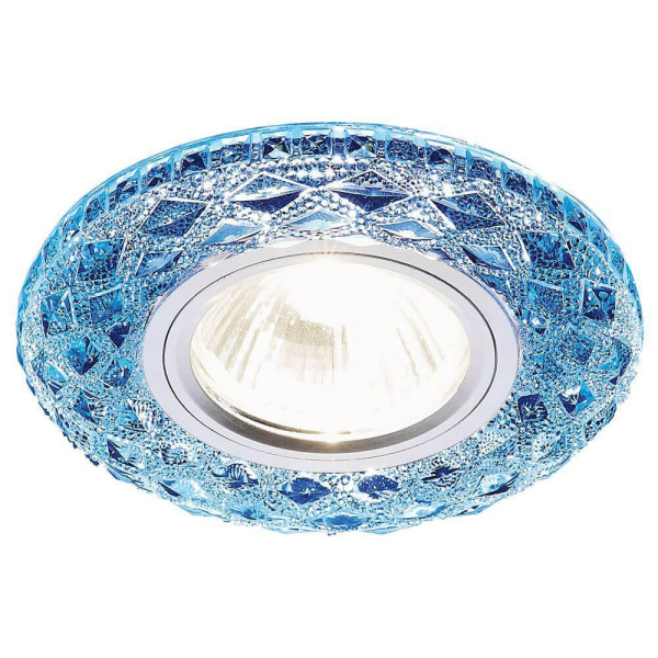 Ambrella Встраиваемый точечный светильник со светодиодной лентой S288 BL хром/сапфир хрусталь/MR16+3W(LED WHITE)