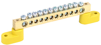 IEK Шина PE земля на двух угловых изол ШНИ-8х12-12-У2-Ж