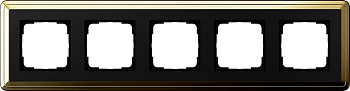 Gira ClassiX Латунь/Черный Рамка 5-ая 0215632