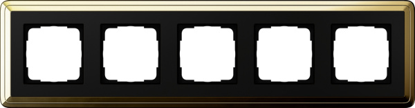Gira ClassiX Латунь/Черный Рамка 5-ая 0215632