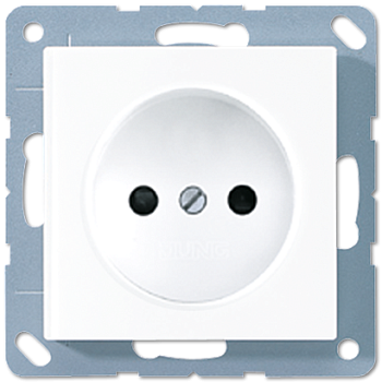 JUNG A 500 Белая Розетка б/з винт. зажим A511NWW