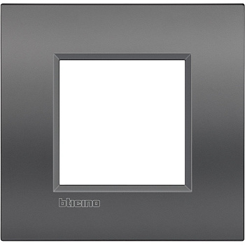 BT Livinglight. Рамка Air, итальянский стандарт 2 мод. Цвет "Мокрый асфальт" LNC4802ST