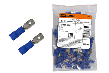 TDM Разъем РпИп 2-5-0,8 плоский (папа) (100шт) SQ0504-0001