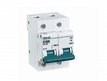 Dekraft Автоматический выключатель 2Р 100А х-ка С ВА-201 10кА 13006DEK
