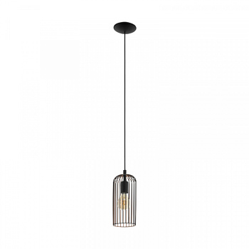 Eglo 49644 Подвес ROCCAMENA, 1х60W (E27), 130, H1100, сталь, черный, медь