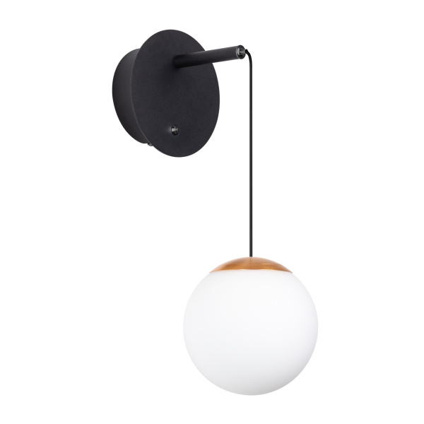 Arlight Светильник SP-BEADS-WALL-HANG-R130-6W Warm3000 (BK-GD, 180 deg, 230V) (IP20 Металл, 5 лет) 035373