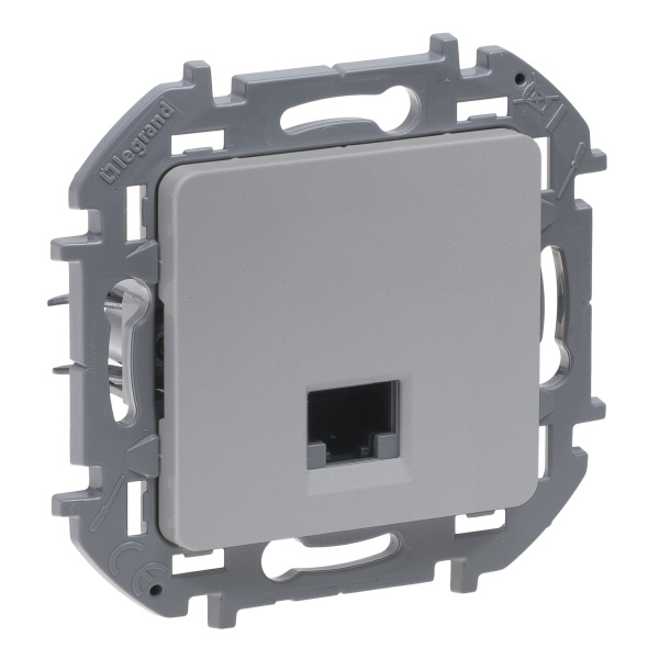 Купить Legrand INSPIRIA Алюминий Информационная розетка RJ 45 - категория 6 - UTP 673832