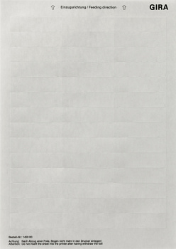 Gira Листы для надписи для наружного домофона 3-местное 145900