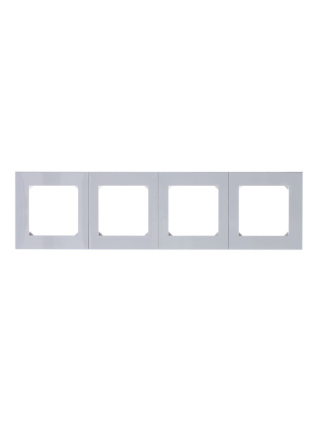 Купить ABB EPJ Levit серый / белый Рамка 4 поста 2CHH015040A6016