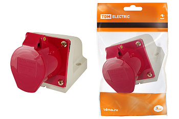 TDM Розетка 115 стационарная 3Р+РЕ+N 16А 380В IP44 SQ0602-0003
