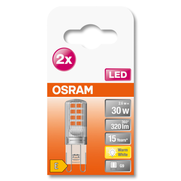 Купить Osram LEDPIN30 CL 2,6W/827 230V G9 10X2 4058075449862
