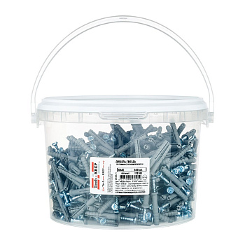 Tech-Krep Дюбель-гвоздь 6х40 пот. манжета (полипропилен)  (500 шт) - ведро 113144