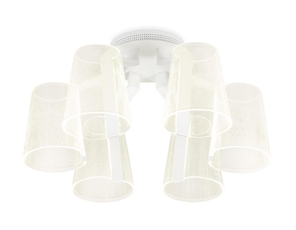 Ambrella Потолочная светодиодная люстра с пультом AK4031/6 WH белый 96W D600*290 (ПДУ РАДИО 2.4)