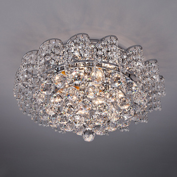 Eurosvet Потолочная люстра с хрусталем 16017/9 хром 00000078494