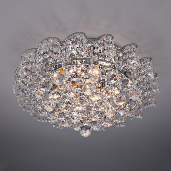 Eurosvet Потолочная люстра с хрусталем 16017/9 хром 00000078494