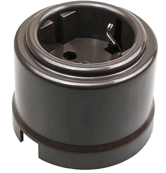 BIRONI Лизетта Пластик Коричневый Розетка с/з B1-101-22