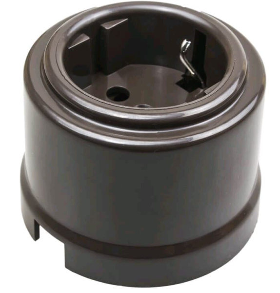 BIRONI Лизетта Пластик Коричневый Розетка с/з B1-101-22