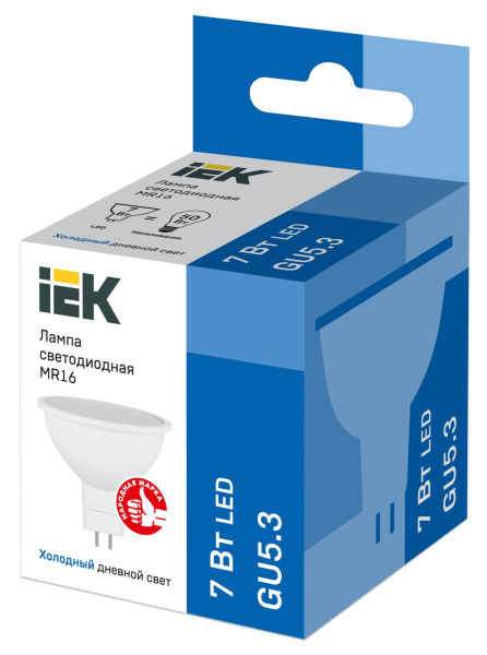 Купить IEK Лампа светодиодная ECO MR16 софит 7Вт 230В 6500К GU5.3