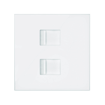 Simon 100 Белый матовый Накладка розетки 2xRJ45 10000006-230