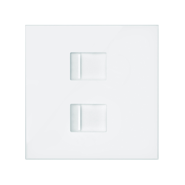 Simon 100 Белый матовый Накладка розетки 2xRJ45 10000006-230