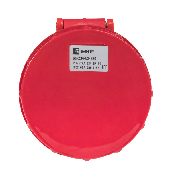Купить EKF PROxima Розетка переносная 234 3Р+РЕ 63А 380В IP67