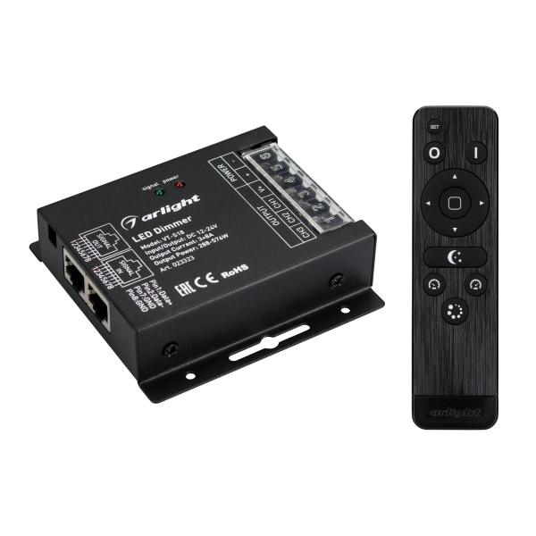 Arlight Диммер VT-S18-3x8A (12-24V, ПДУ Стик 12кн, RF) (IP20 Металл, 3 года) 023323