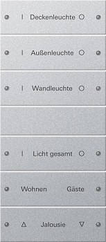 Gira Набор клавиш 6-местный (3+3),  ГРАВИРОВКА 220626