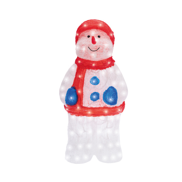 NEON-NIGHT Акриловая светодиодная фигура «Снеговик в синих варежках» 31х25х59 см, IP65, понижающий трансформатор в комплекте 513-283