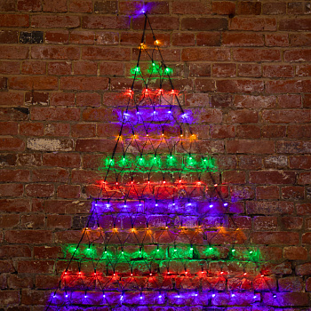 NEON-NIGHT Гирлянда "Сеть" 2х2х1.5м, свечение с динамикой, черный ПВХ, 136 LED, 230 В, цвет: Мультиколор 215-009