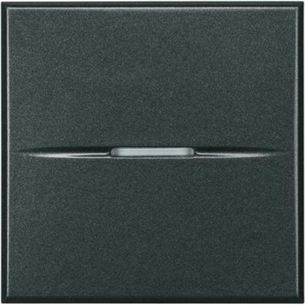 BT Axolute Антрацит Выключатель аксиальный 1-кл. 10А, 250В, автомат. клеммы, 2 мод. (замена для арт. HS4001M2A) HS4001M2AN