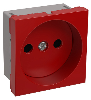 IEK PRIMER РКС-20-22-П-К Розетка без з/к 2к (на 2 модуля) ПРАЙМЕР красная