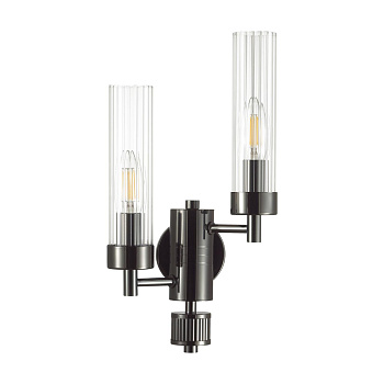 Lumion 5275/2W CLASSI LN23 черный хром Бра E14 2*40W 220V KAMILLA