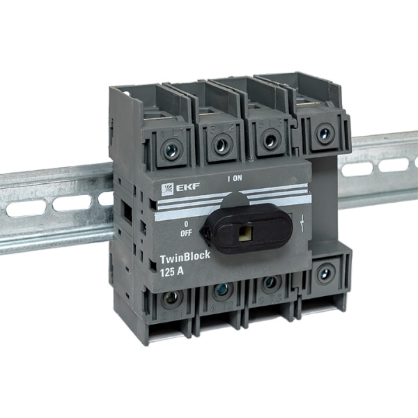 Купить EKF Рубильник 125A 4P c рукояткой управления для прямой установки TwinBlock