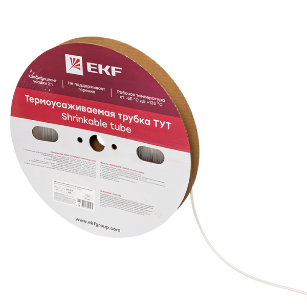 Купить EKF Термоусаживаемая трубка ТУТ 4/2 прозрачная рулон