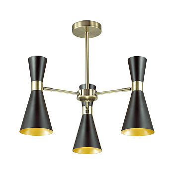 Lumion 3662/3C LN18 106 античная бронза/матовый чёрный Люстра потолочная E14 3*60W 220V QUINN