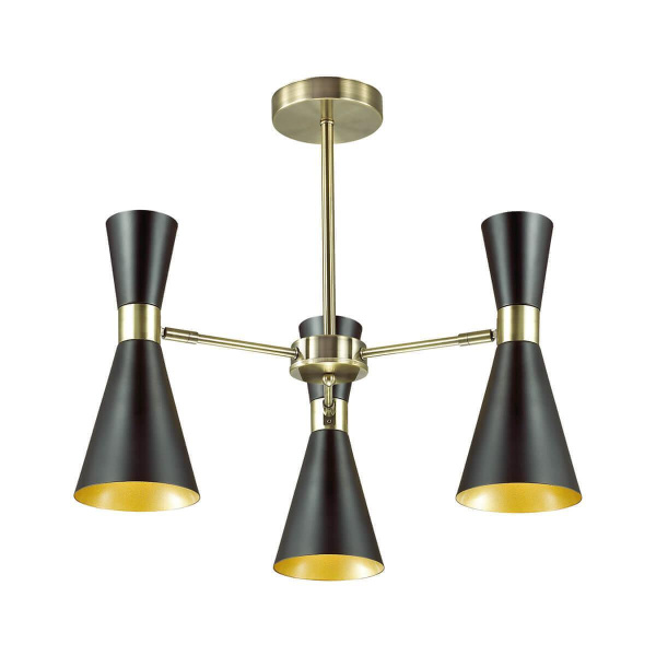 Lumion 3662/3C LN18 106 античная бронза/матовый чёрный Люстра потолочная E14 3*60W 220V QUINN