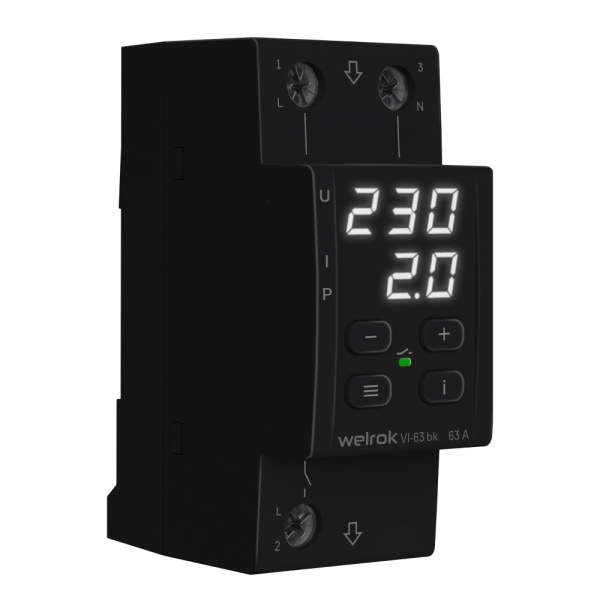 Купить Welrok VI-63 bk Реле напряжения с контролем тока