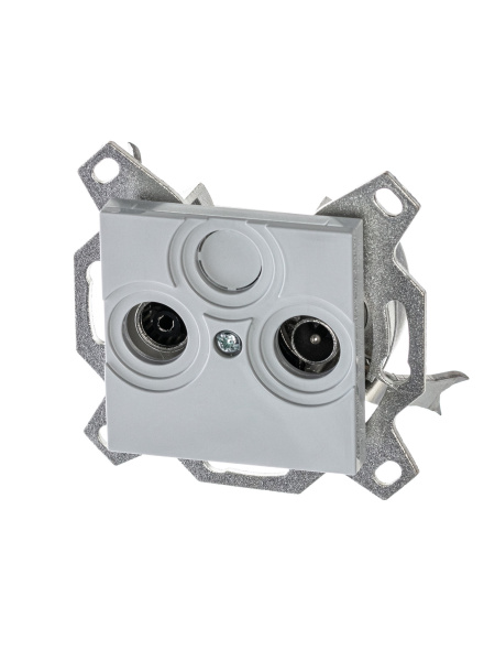 ABB EPJ Levit серый / белый Розетка TV-R, проходная, 7дБ, серый 2CHH083607A6016