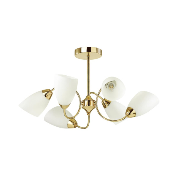 Купить Lumion 4532/6C COMFI LN21 049 золотой, белый Люстра потолочная E14 6*40W 220V DARLENE