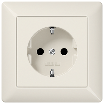 JUNG SCHUKO®-розетка 16 A / 250 B ~ с защитой от детей, слоновая кость AS1521KI