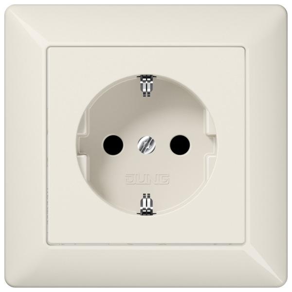 JUNG SCHUKO®-розетка 16 A / 250 B ~ с защитой от детей, слоновая кость AS1521KI