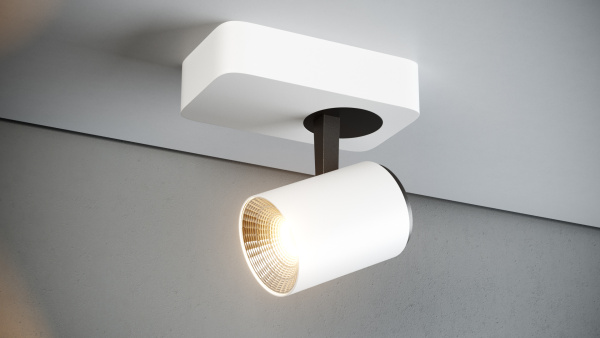 Quest Light Светильник накладной, поворотный, белый с черной вставкой, под лампу GU10, IP20 FIST 1 white/black FIST 01 white/black