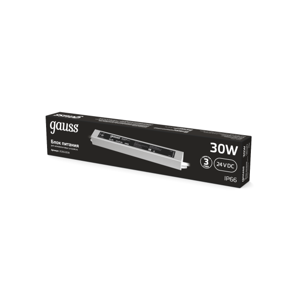 Купить Gauss Блок питания 30W 24V IP66 1/50 202022030