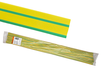 TDM Термоусаживаемая трубка ТУТнг 30/15 желто-зеленая по 1м (25 м/упак) SQ0518-0280