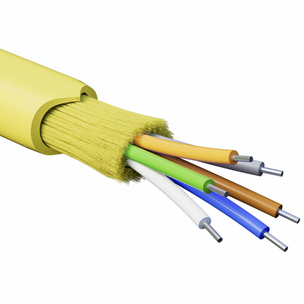 DKC Кабель волоконно-оптический, распределительный, арамидные упрочняющие нити, для внутренней прокладки, нг(A)-HFLTx, 8 ОВ,категорияOS2 (G.652.D) пло